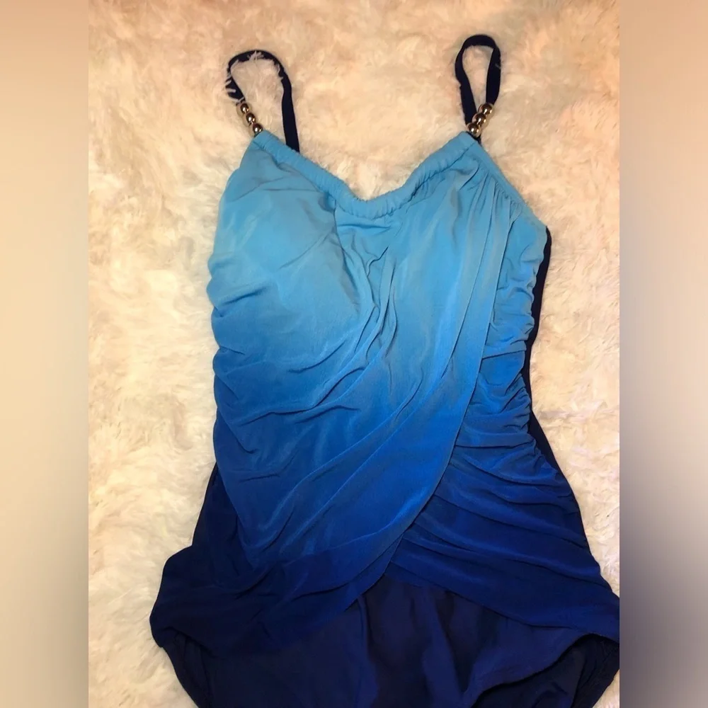 Chic Blue Ombre Swimsuit
